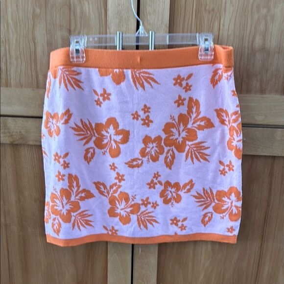 Wild Fable Orange and Pink Floral Mini Skirt XL - Picture 1 of 7